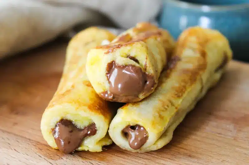 Pain de mie roulé au Nutella façon pain perdu