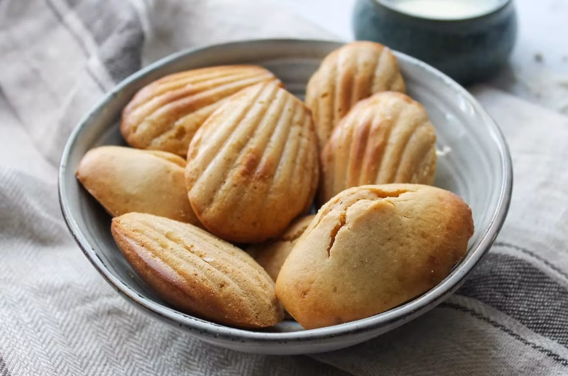 Madeleines healthy au beurre de cacahuètes