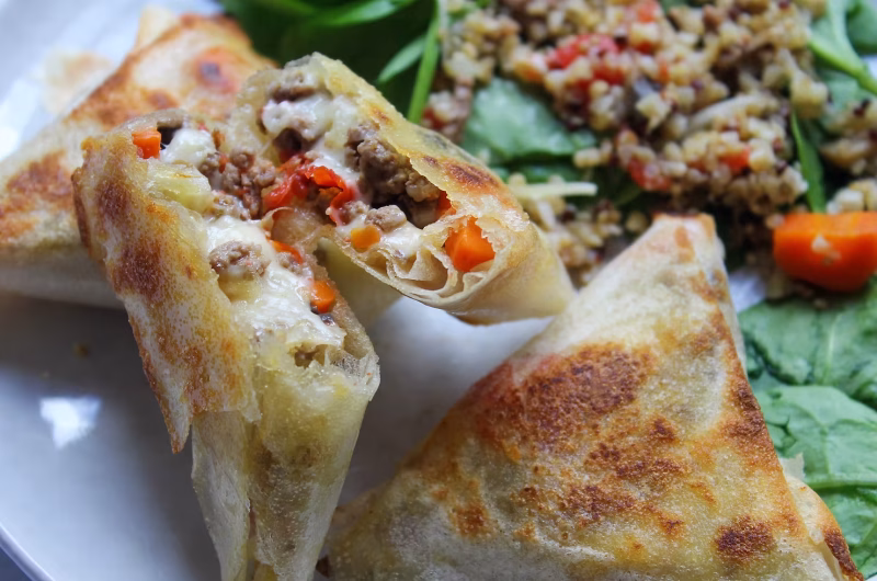 Bricks à la viande hachée et au fromage