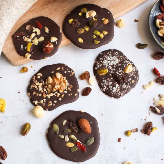 Mendiants au chocolat maison