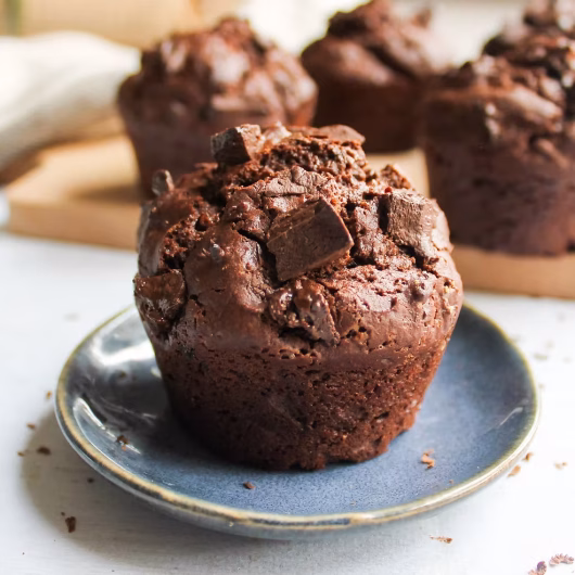 Muffins tout chocolat au fromage blanc
