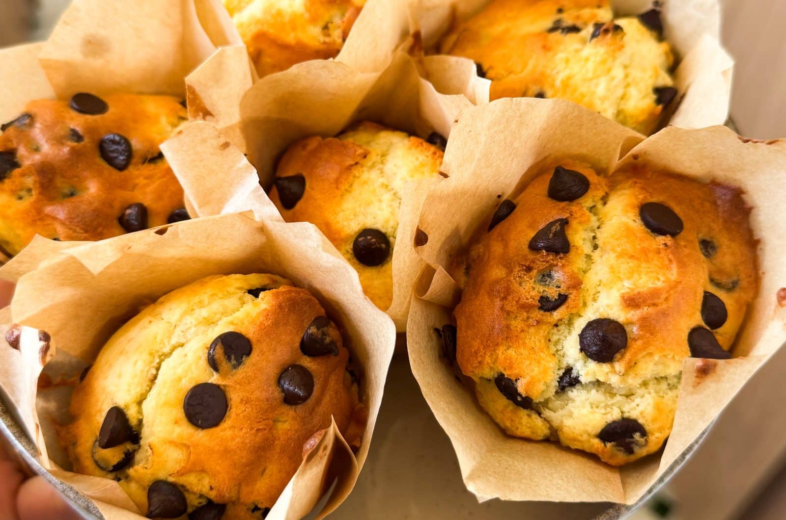 Muffins aux pépites de chocolat : ultra moelleux au four ou au Airfryer