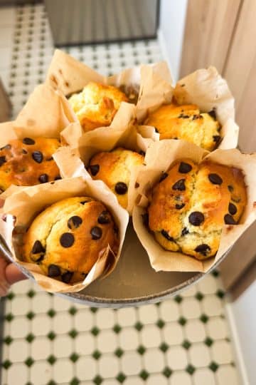 Muffins au Airfryer aux pépites de chocolat moelleux