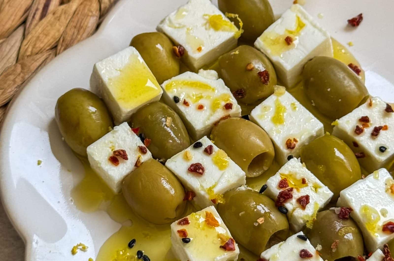 Damier feta olives : une idée apéritif facile et originale