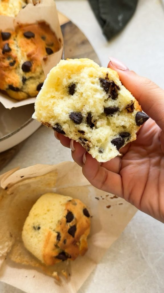 Muffins aux pépites de chocolat au airfryer moelleux