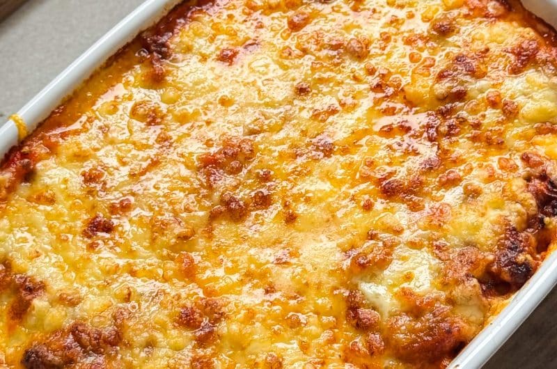 Lasagnes maison à la bolognaise : bœuf, chair à saucisse et mozzarella
